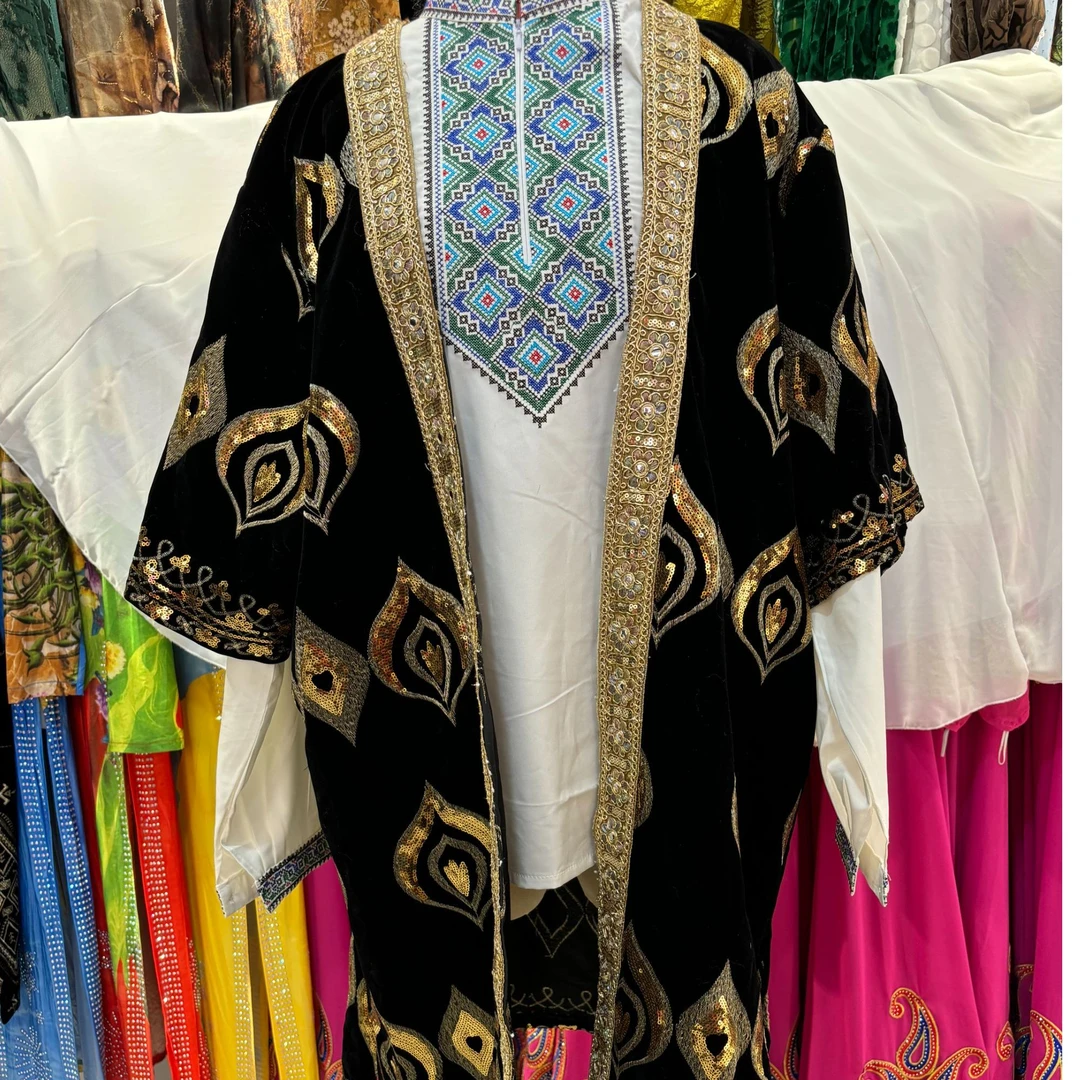 新疆民族特色刺绣男款舞蹈外搭单件