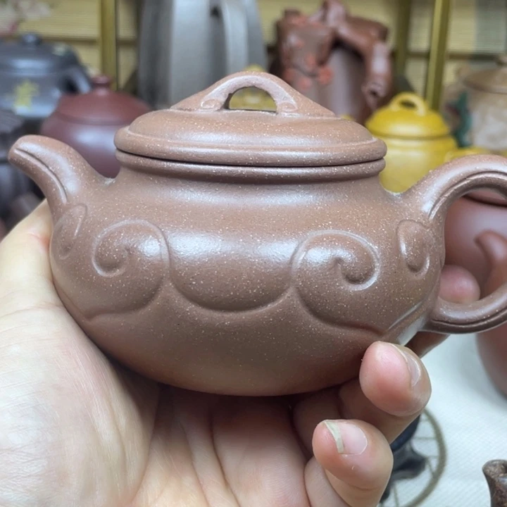 紫砂茶壶紫砂壶雪花段泥如意仿古200cc