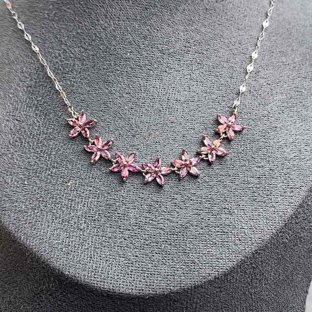 套链银S925镶嵌碧玺一物一证