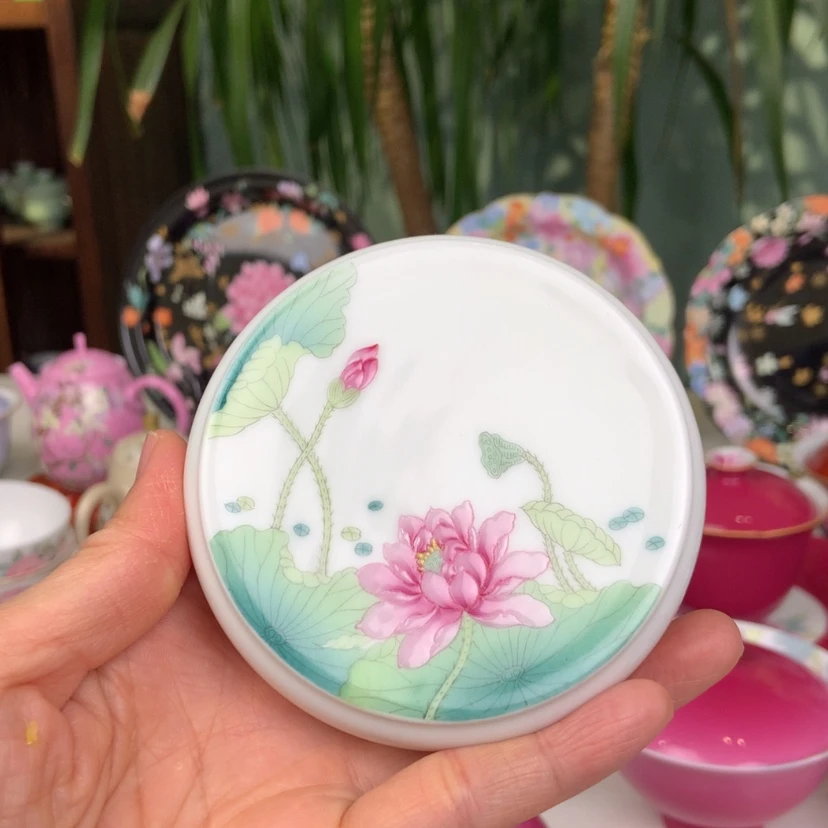 【闪购商品】荷花盖置景德镇陶瓷