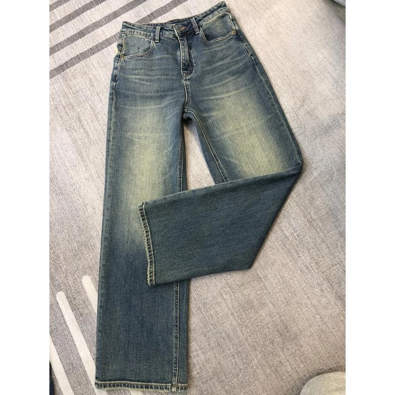 2609#复古色牛仔裤