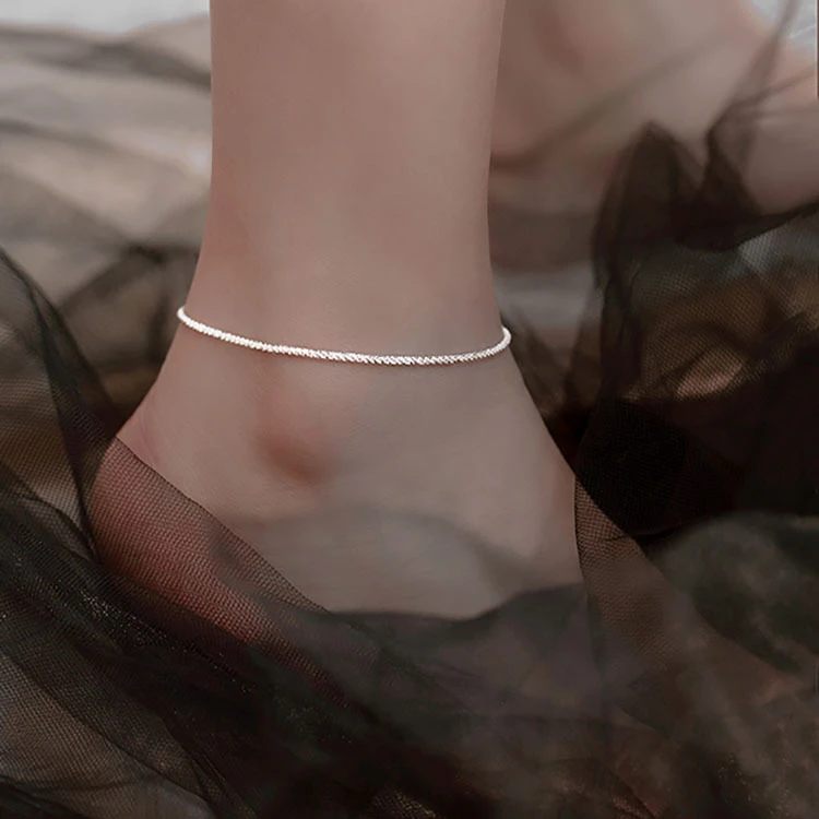 满天星脚链女波光粼粼脚饰性感脚踝轻奢ins高级足链居家日用