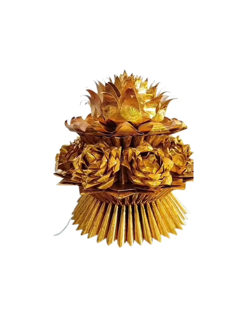 九转莲花材料包 镭射纸手工制作折叠五彩