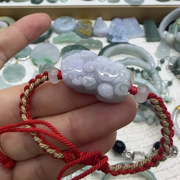 翡翠未镶嵌手链貔貅手绳