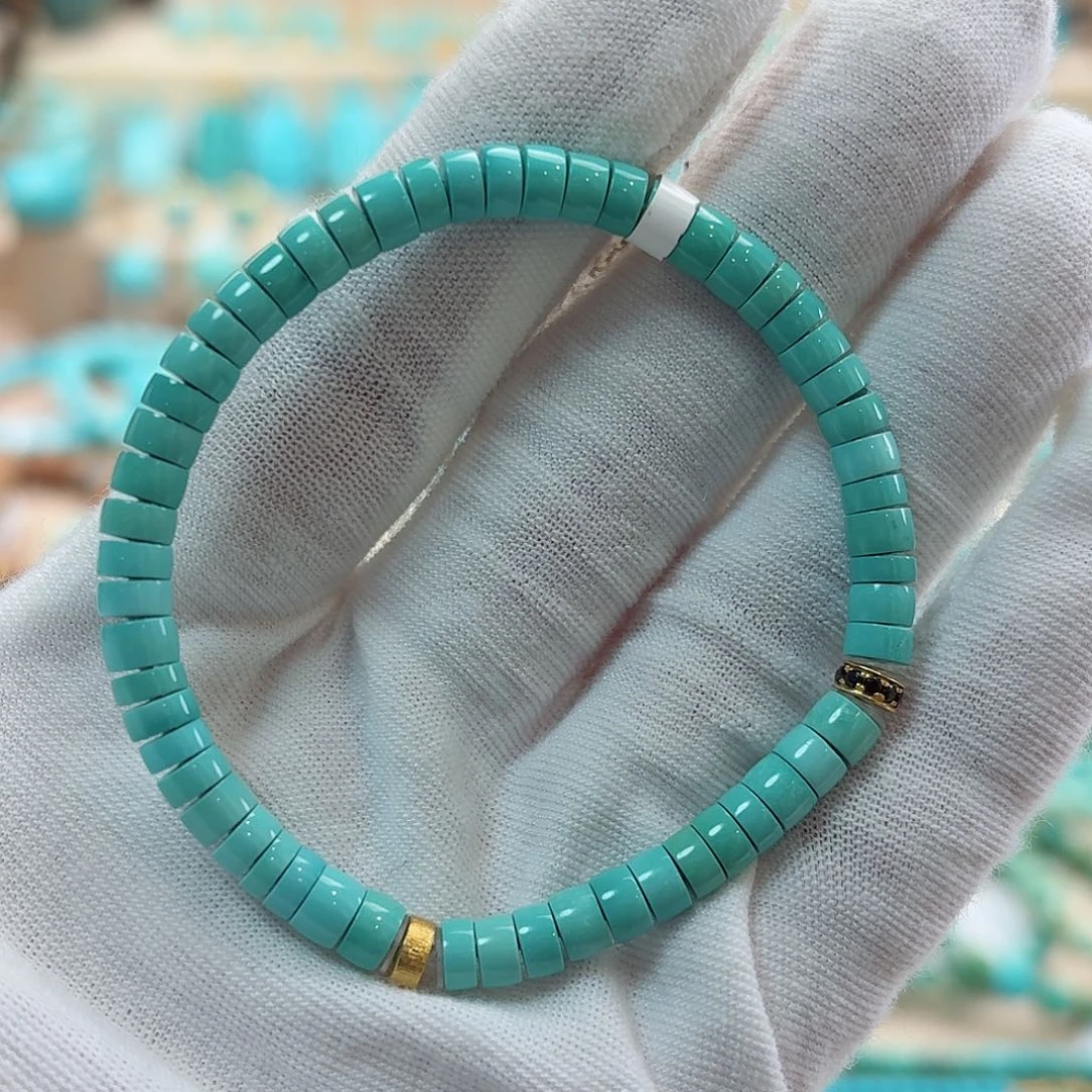 绿松石18K金镶嵌珠宝奇石4.8