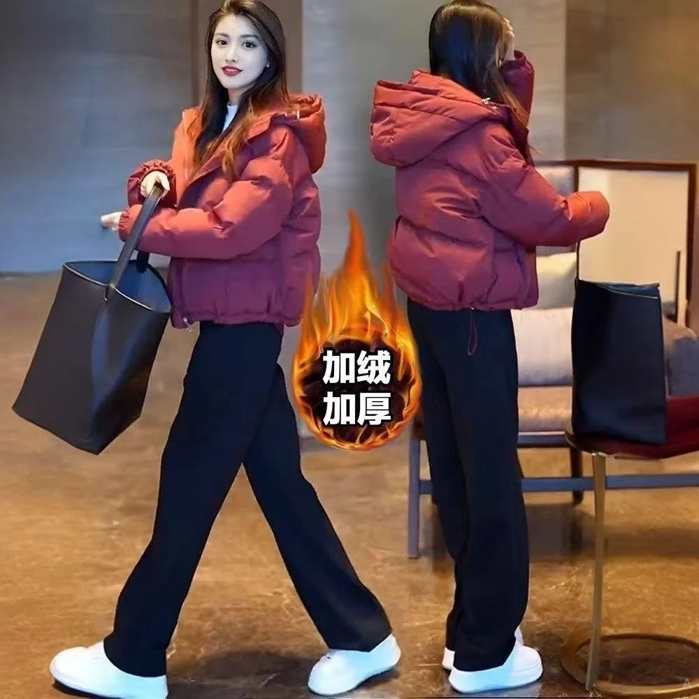 深冬装搭配一整套2025冬季新款时尚小个子遮肉显瘦洋气棉服两件套