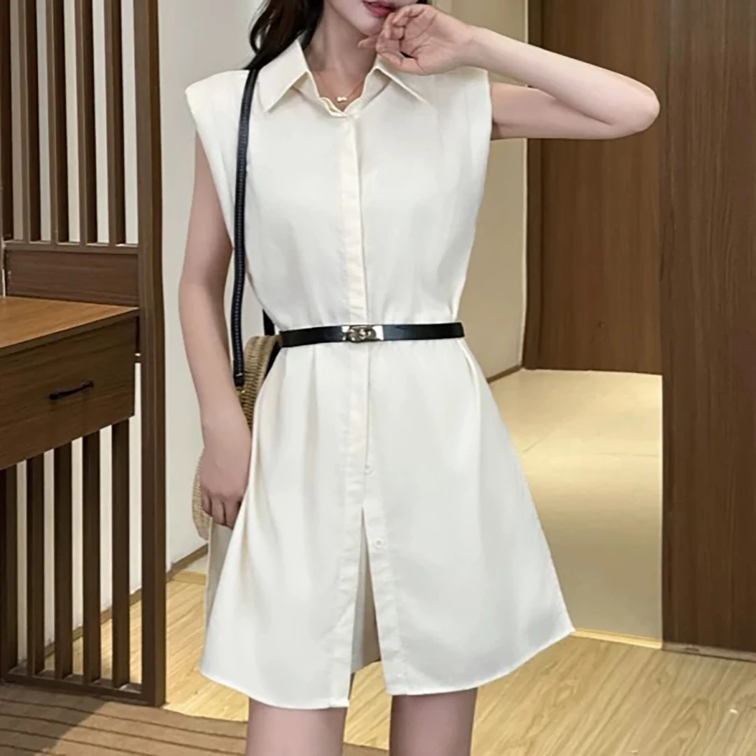 无印心匠D10957-2 夏季新款收腰&时尚衬衫短裤女性套装小众K023