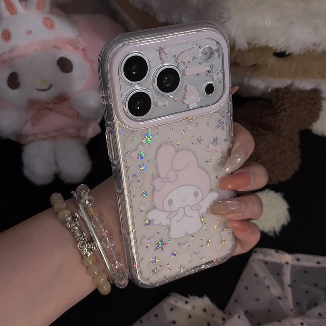 韩系ins天使美乐蒂苹果适用于iphone17promax简约16小众15Pro圆边