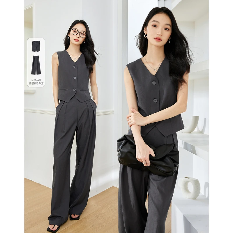 *无袖套装女夏装搭配一整套韩系高级感两件套气质显瘦M7288