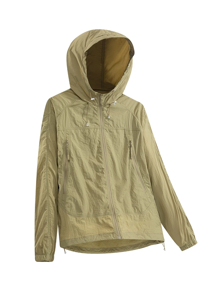 户外情侣轻薄透气防晒连帽冰丝皮肤衣夏季必备