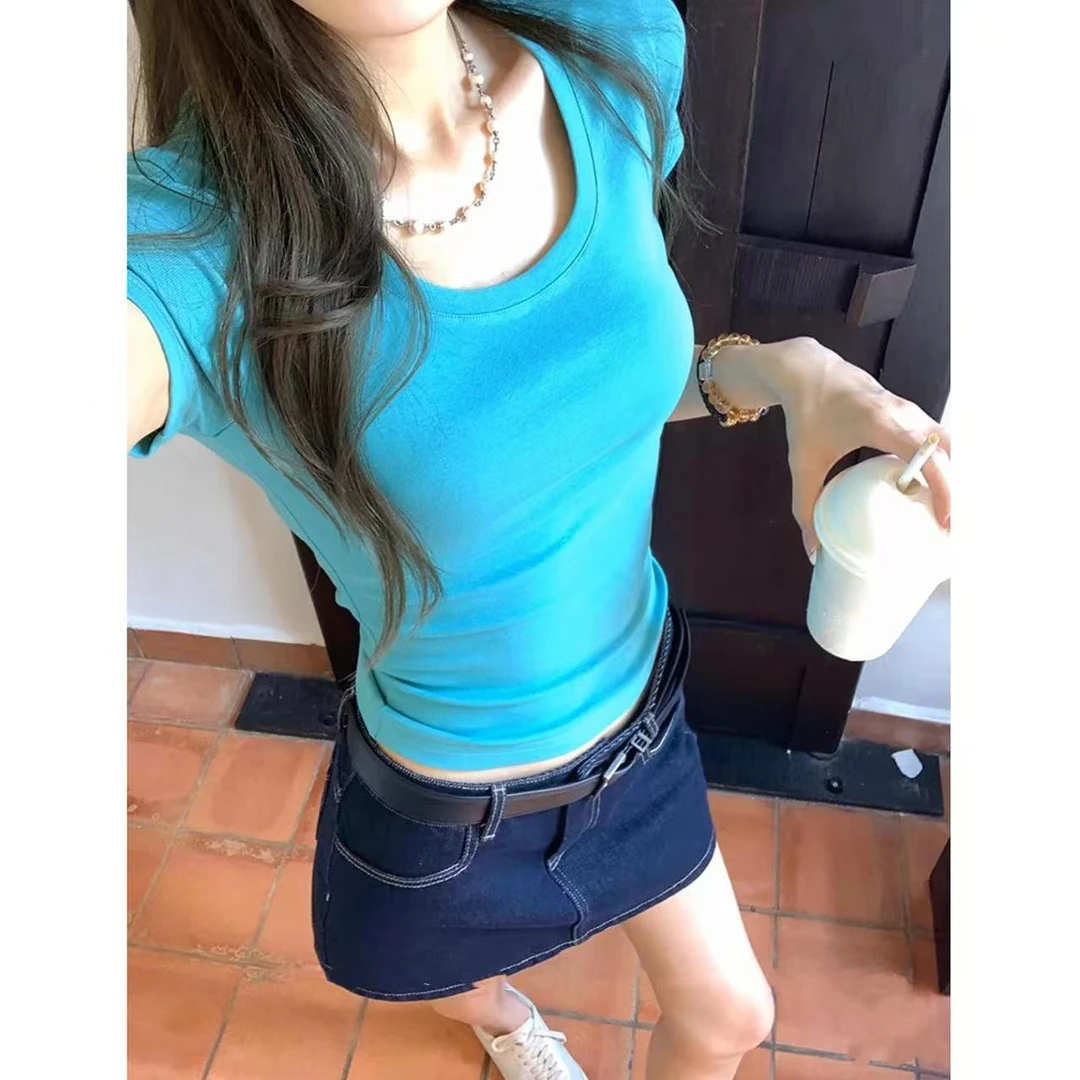 徐秋阳   软糖短袖（小版型）夏季新款百搭时尚休闲显瘦短袖13023