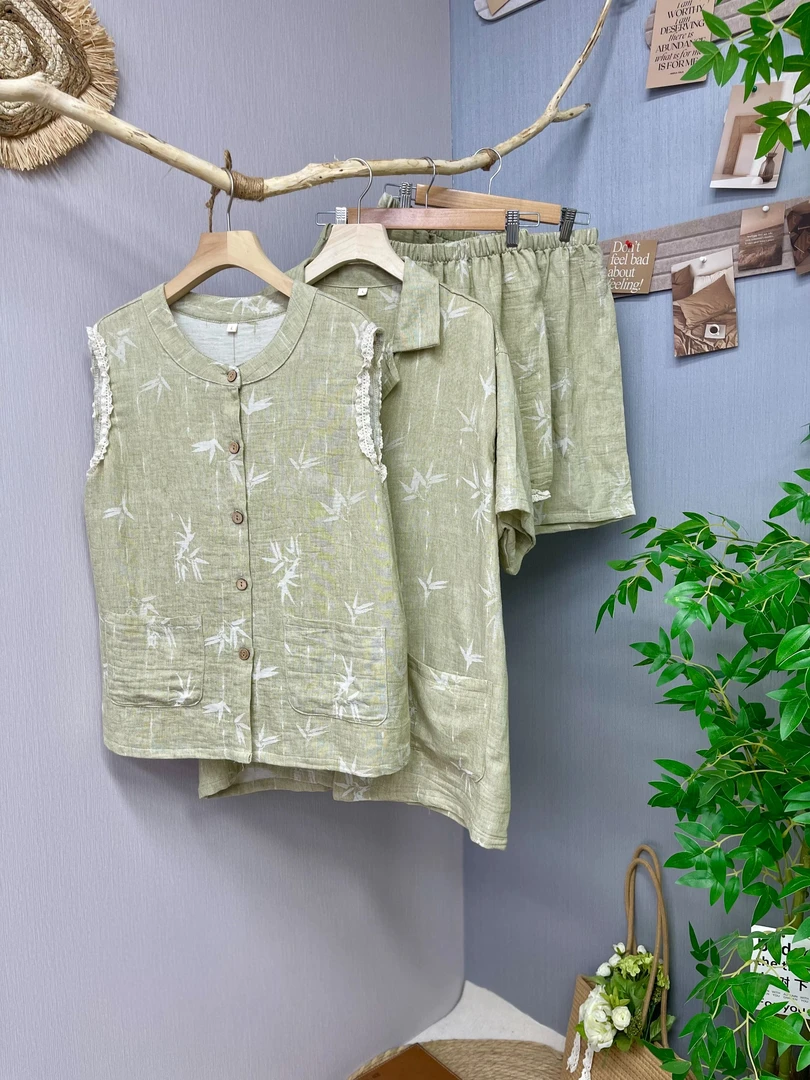 她.家 天丝棉麻轻奢慵懒高端家居服