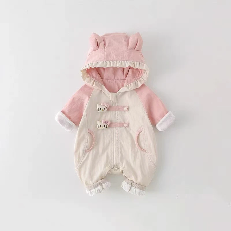 新款春秋季宝宝卡通连体衣可爱超萌哈衣时尚婴幼儿外出爬服