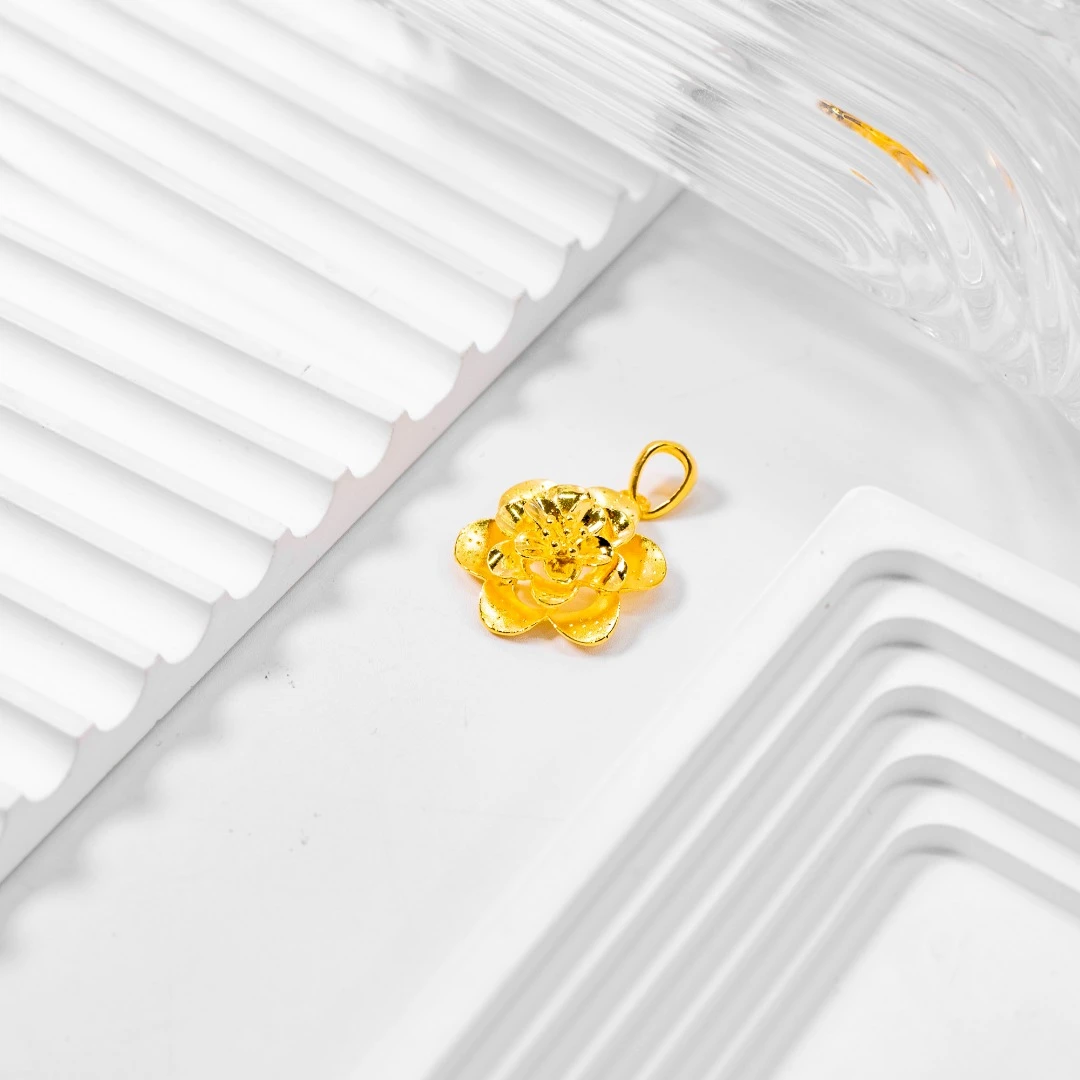 吊坠足银 时尚百搭经典 花容月貌吊坠 气质优雅