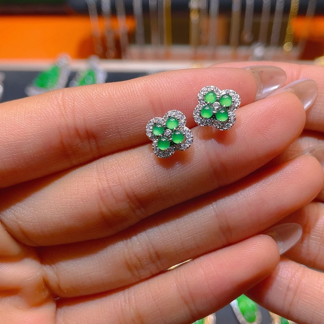 翡翠银S925镶嵌吊坠(不含链)