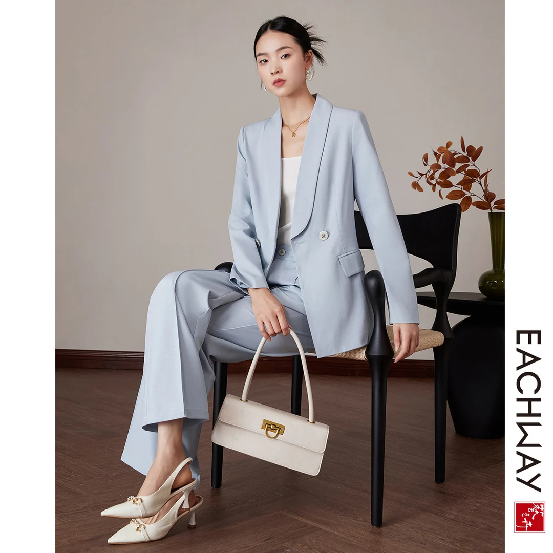 【气质通勤西装套装】秋季干练有型外套+裤子两件套女