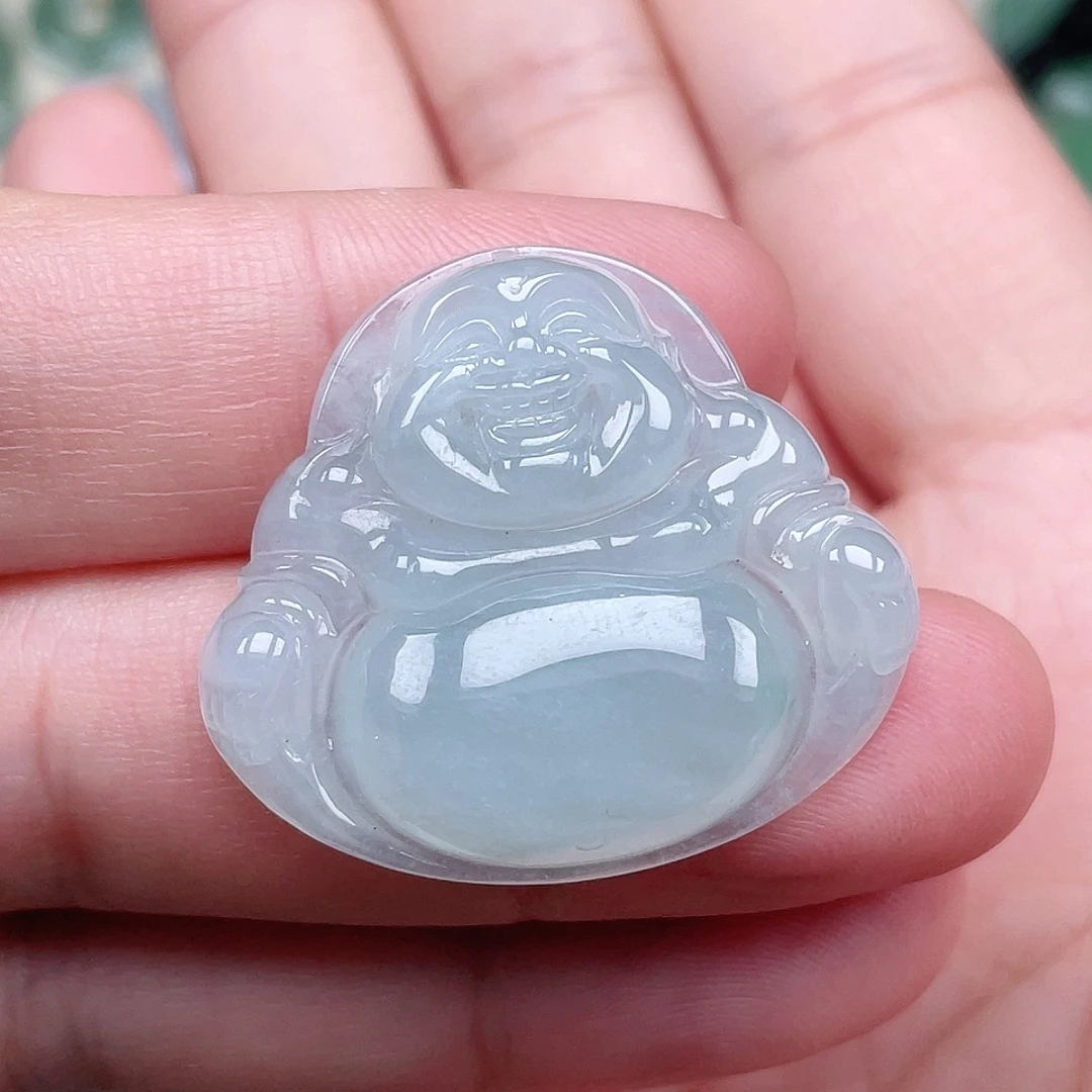 翡翠未镶嵌颈饰佛公