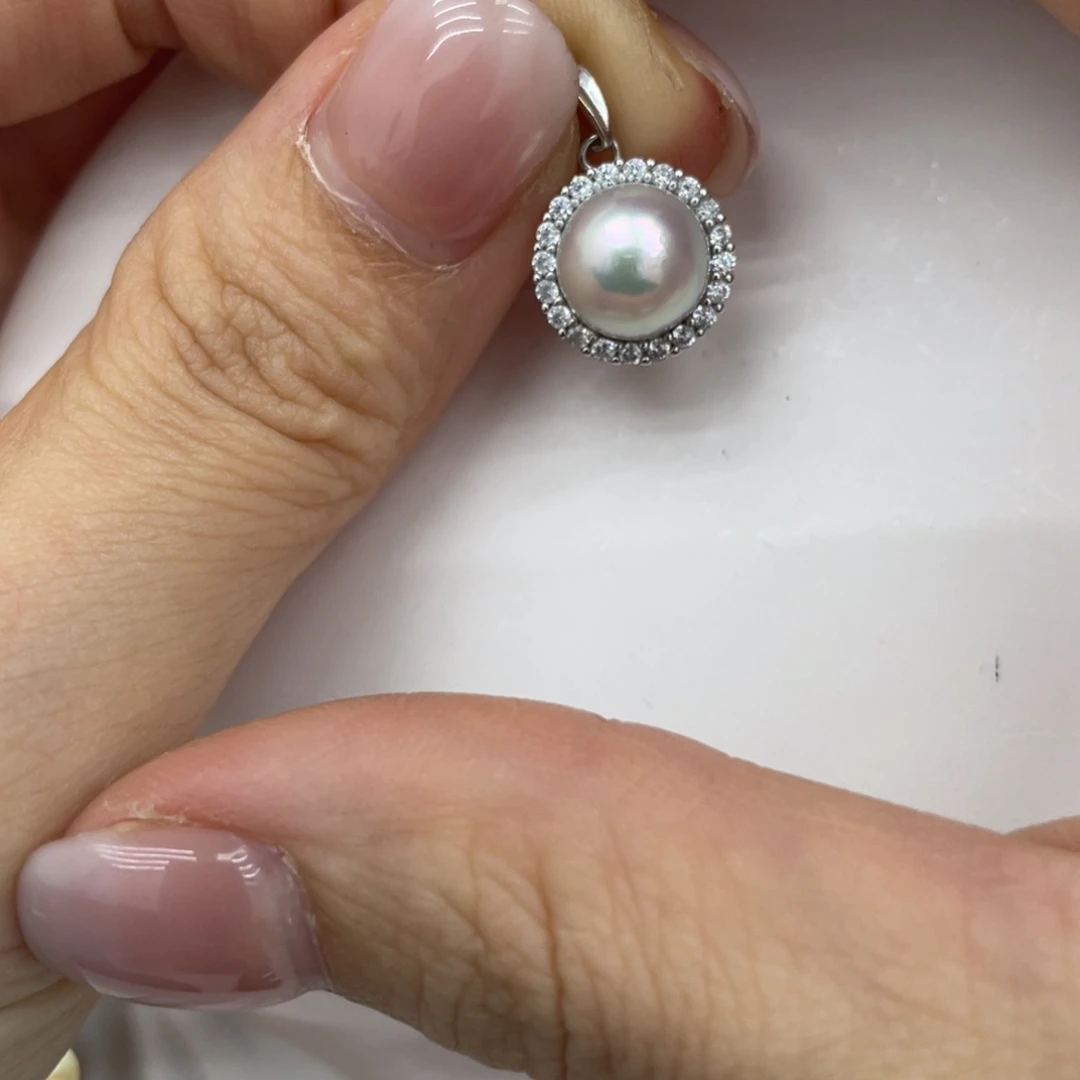 海水珍珠颈饰银S925镶嵌