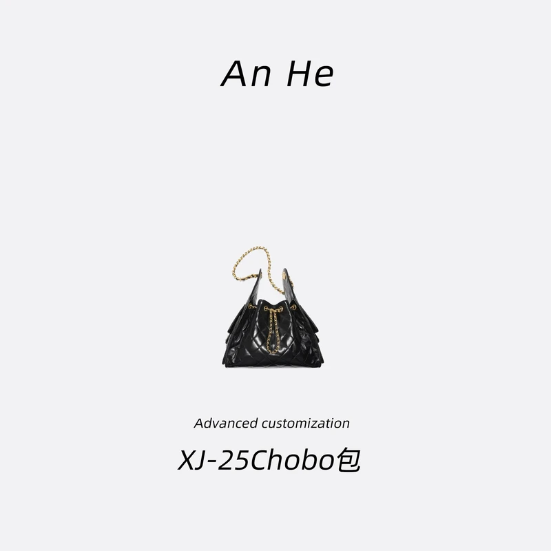 【安合女包】L250217黑色25C嬉皮hobo经典斜挎包手提包单肩