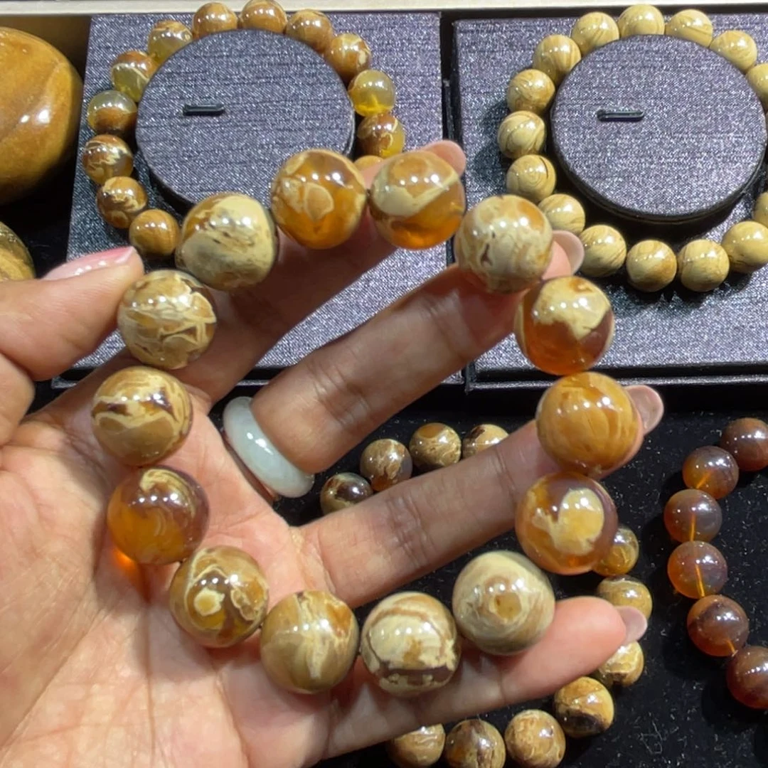 未镶嵌琥珀手链溶洞手串