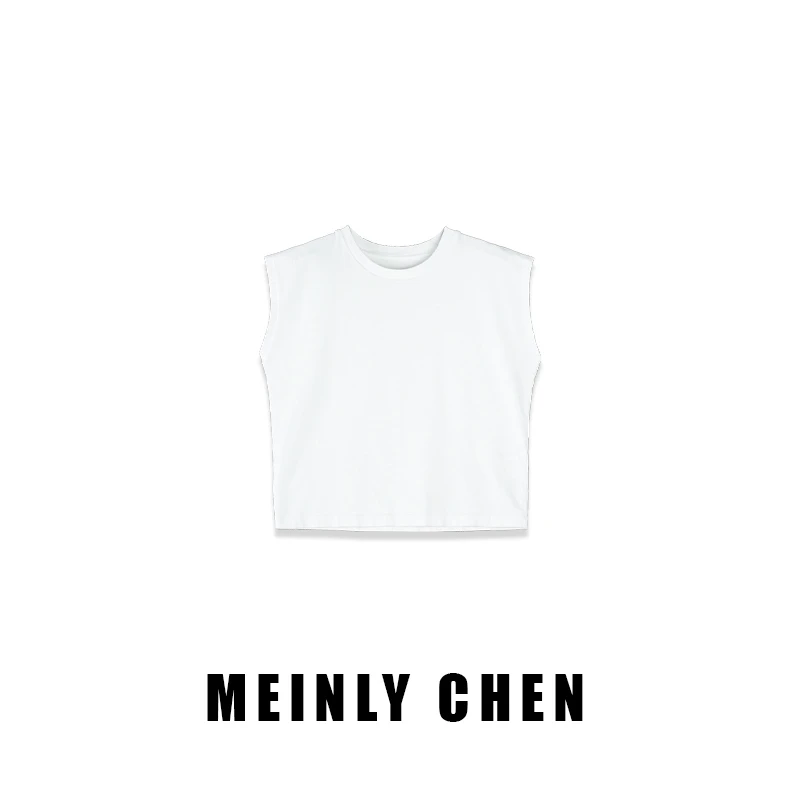 【MEINLY  CHEN】【飞袖T】高端设计师款时尚夏季圆领百搭T恤8824524