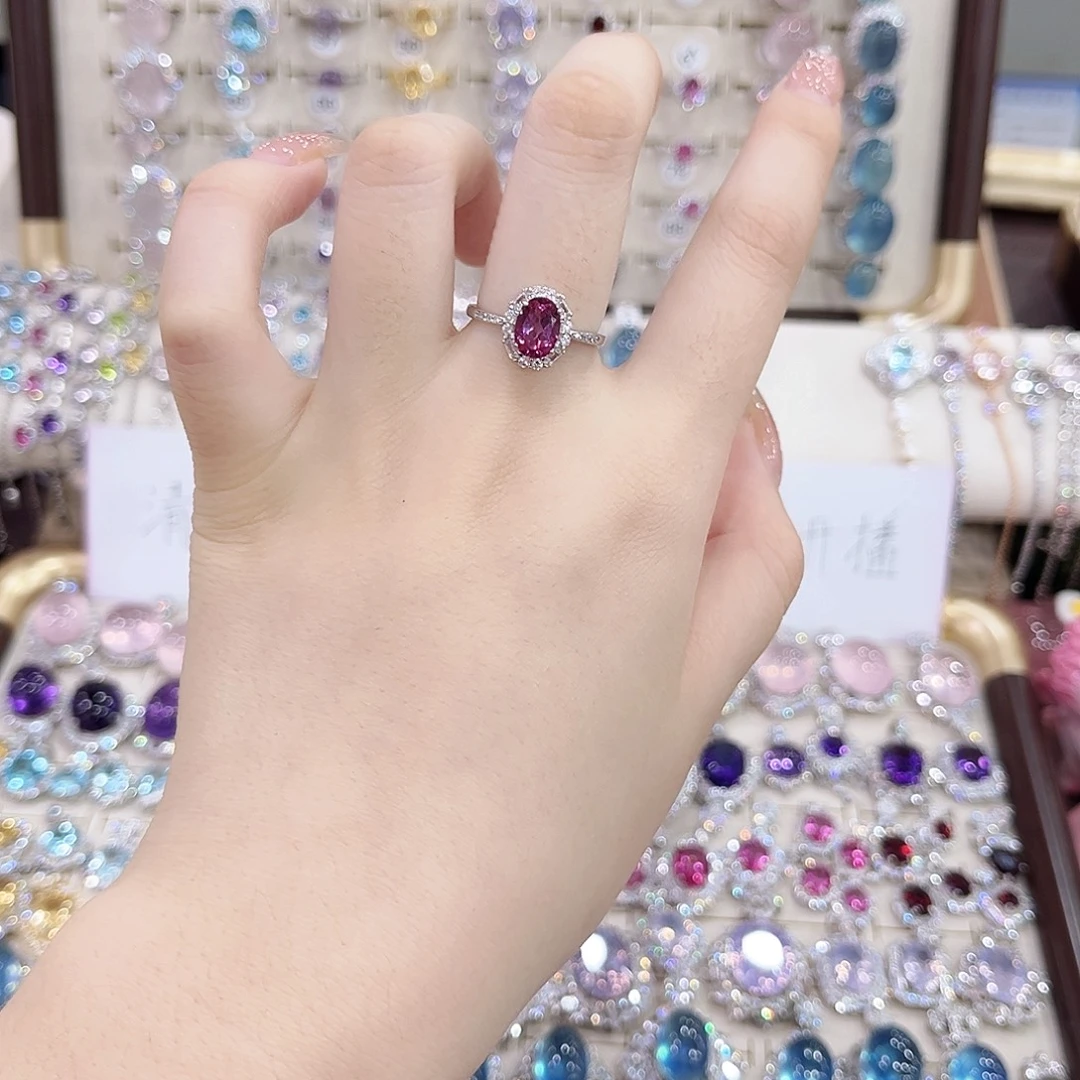 戒指银S925镶嵌黄晶