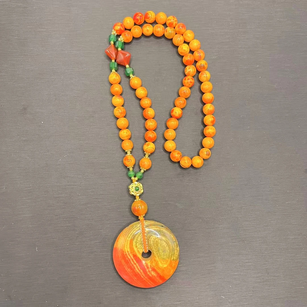 非金属珐琅项链 项链 K51时尚九宫磁胆左琴斯玛项链