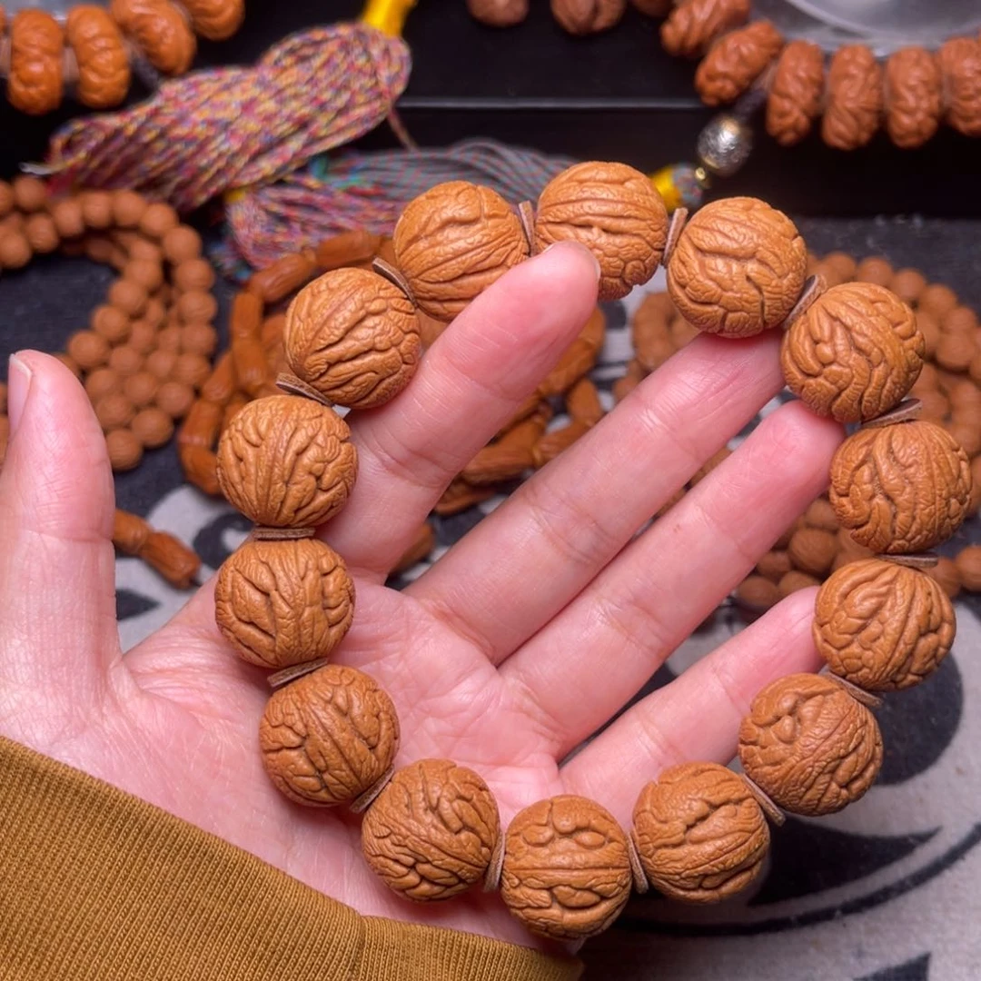 手串桃核龙纹龙珠20