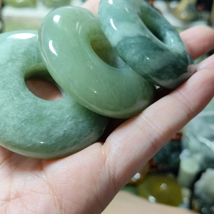 岫玉平安扣微瑕未镶嵌秋****3