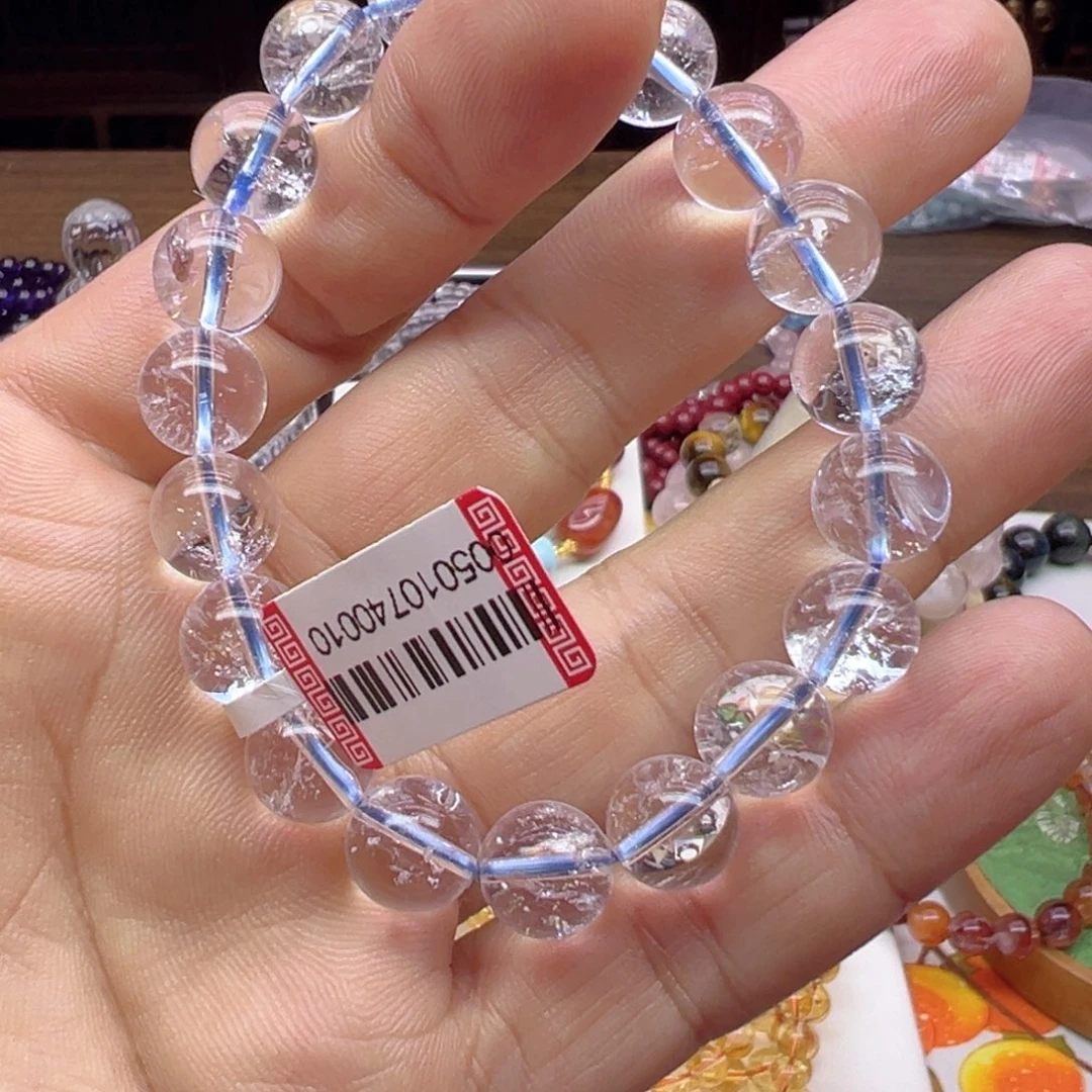 水晶手串未镶嵌白阿赛10碎碎冰