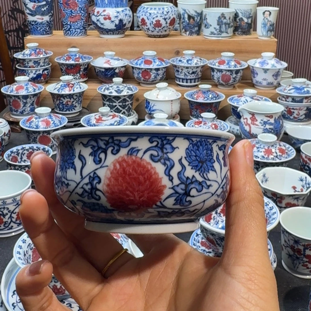 过***$霸王菊炉式杯手绘原矿