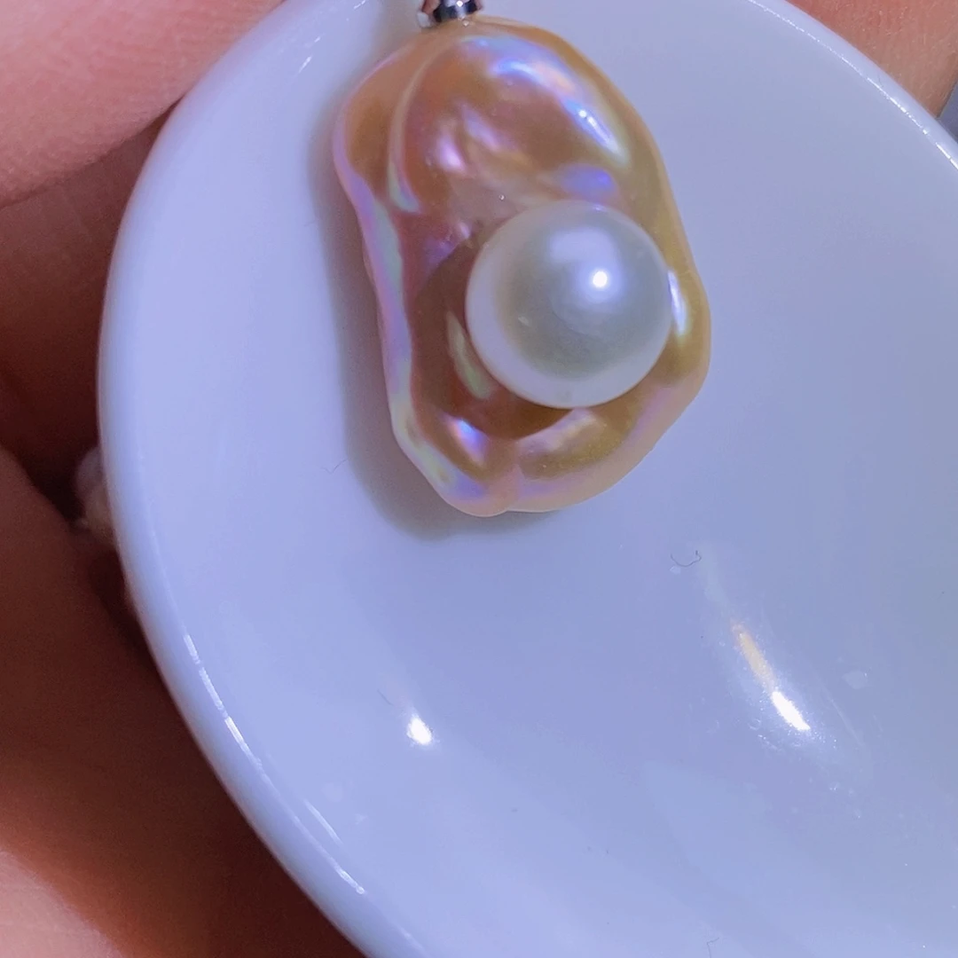淡水珍珠淡水珍珠银S925镶嵌