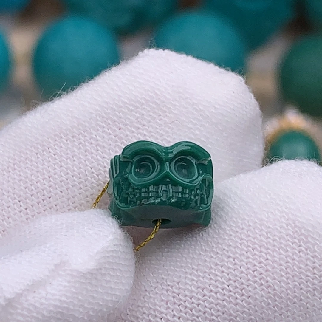 未镶嵌绿松石珠宝奇石10mm