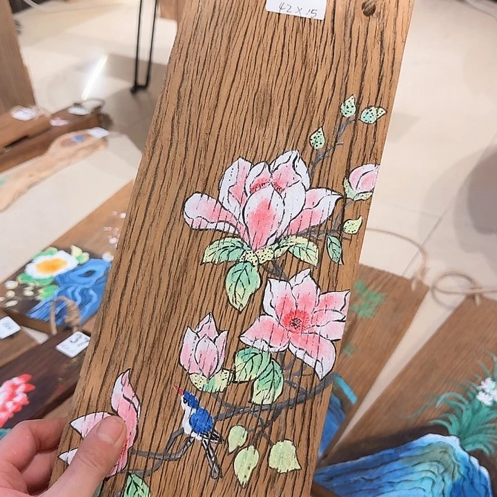 一**田老榆木丙烯颜料画