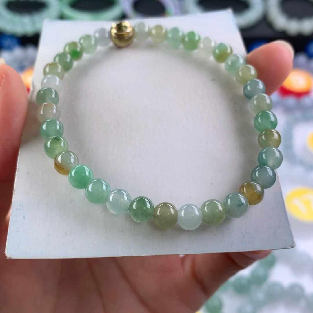 翡翠未镶嵌手链卡5.8