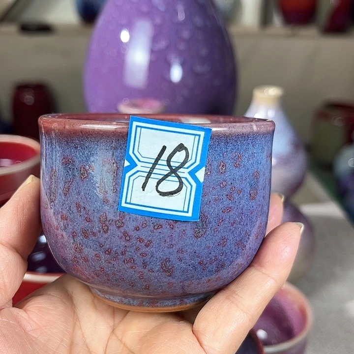 瓷片钧瓷手工艺品杯子