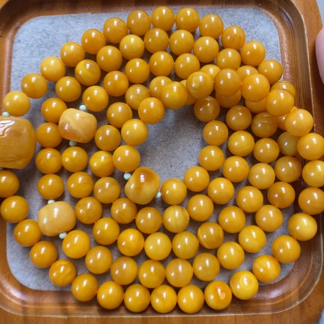 未镶嵌项链蜜蜡蜜蜡108