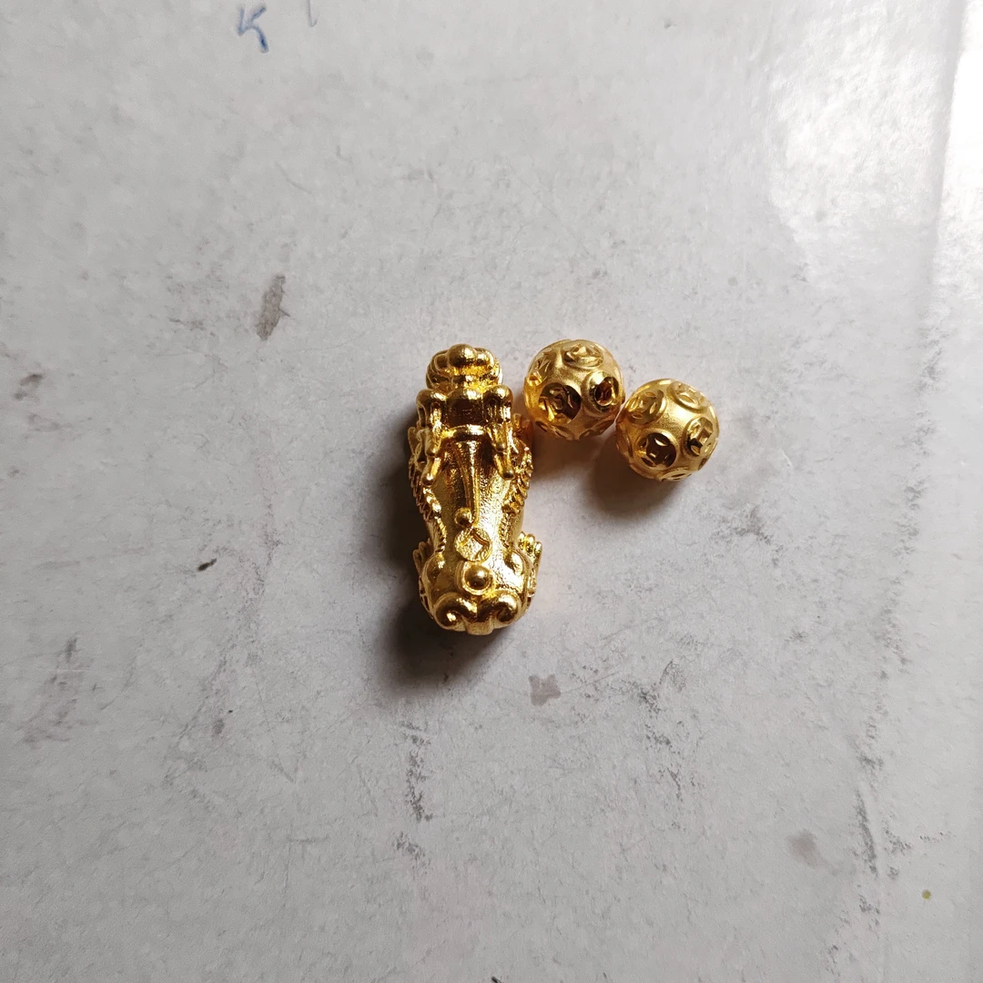 金元宝足金999貔貅珠子首饰