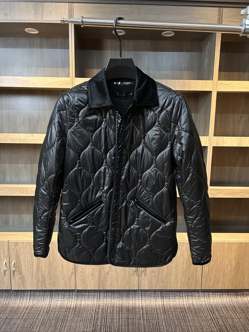 男士秋冬新款薄棉翻领外套