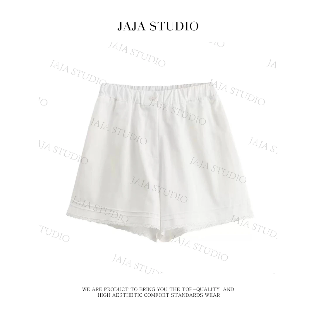 『JAJA佳一』芭家~夏日余光蕾丝边短裤