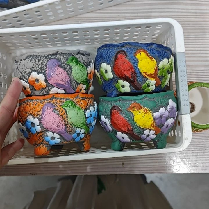 陶吸水透气的白陶花盆凑满12发货