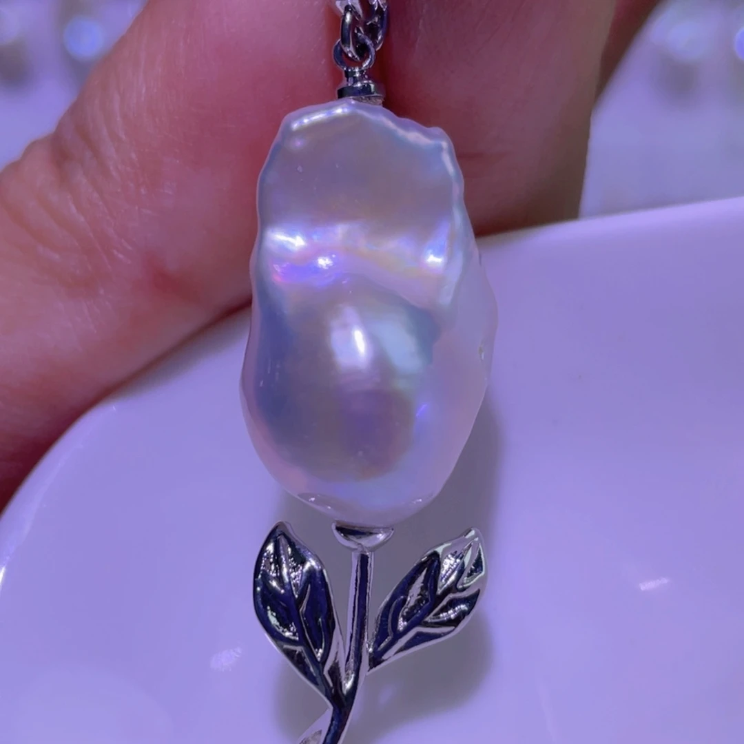淡水珍珠未镶嵌天然淡水珍珠吊坠