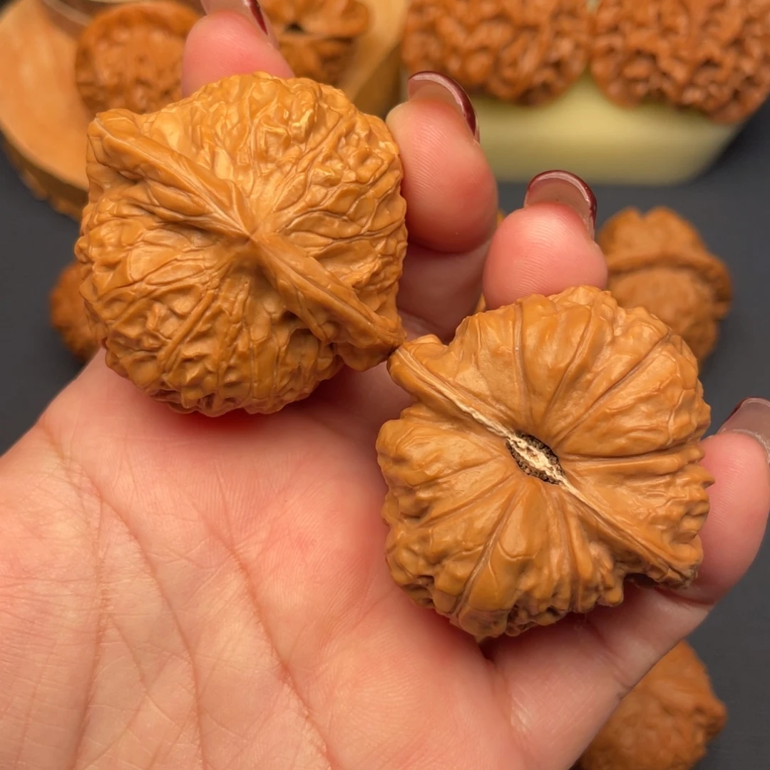 把件文玩核桃全品无修47凹底南瓜墩