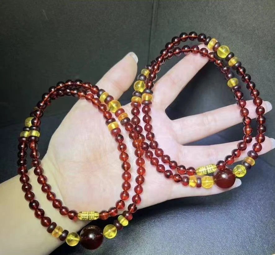 M2628（玉夫人）琥珀血翳珀项链-多样性只发一件