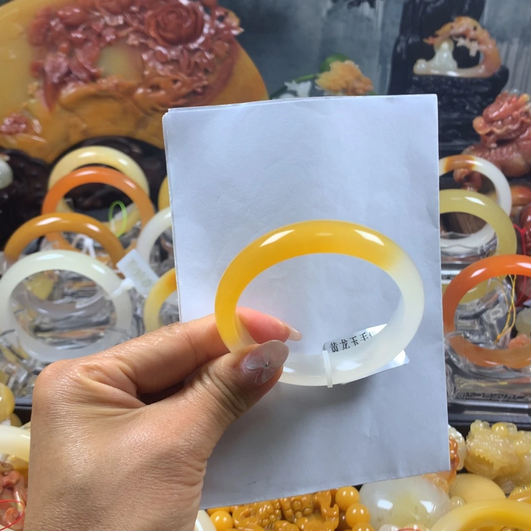 石英质玉（黄龙玉）未镶嵌手镯@***?阳阳