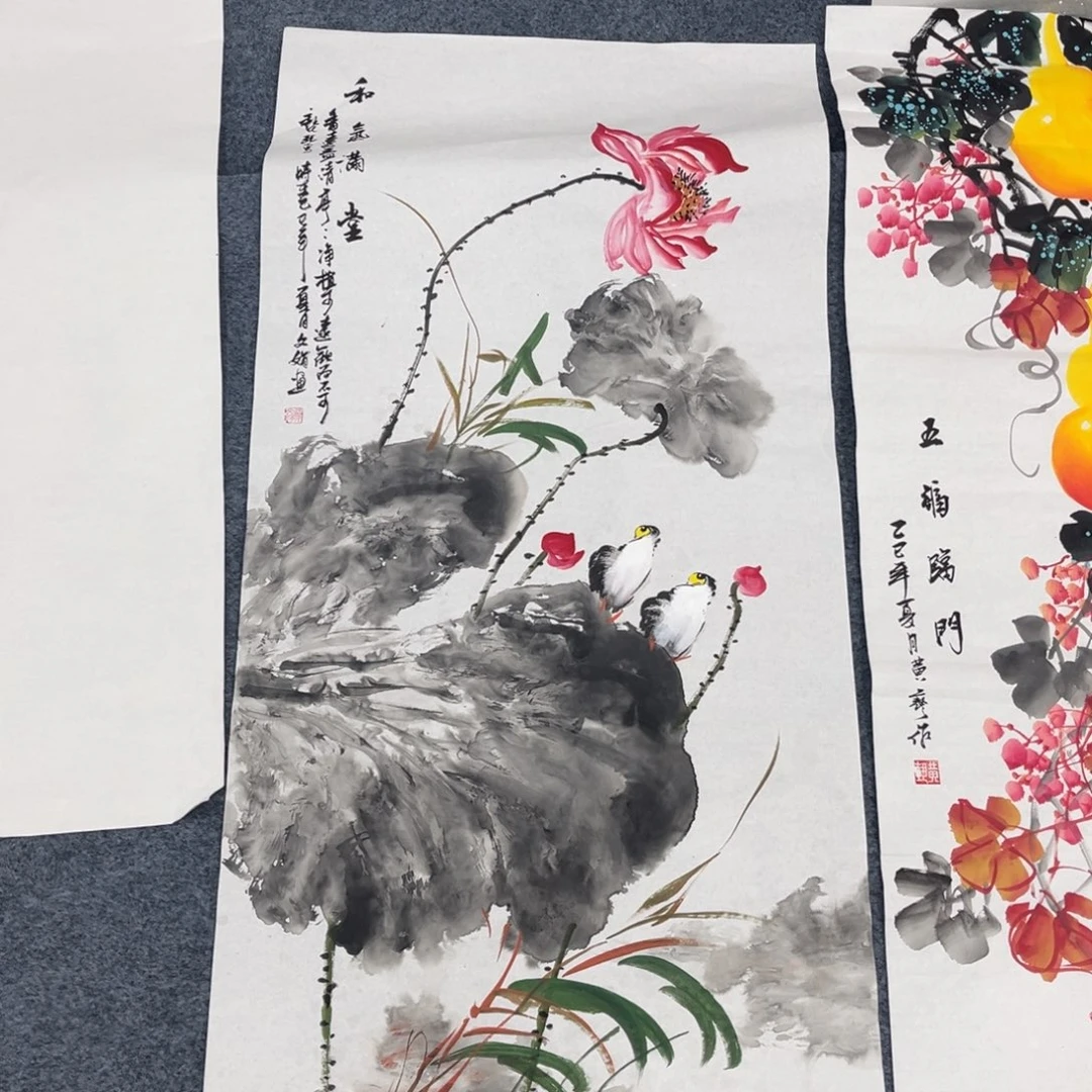 国画宣纸手绘，手工作品