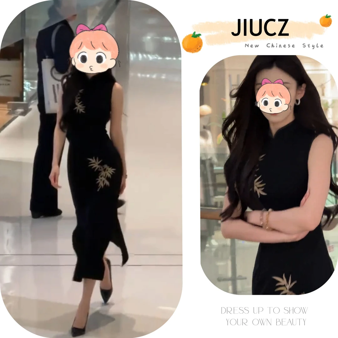 2025夏季新款新中式时尚洋气复古中国风气质连衣裙U0281