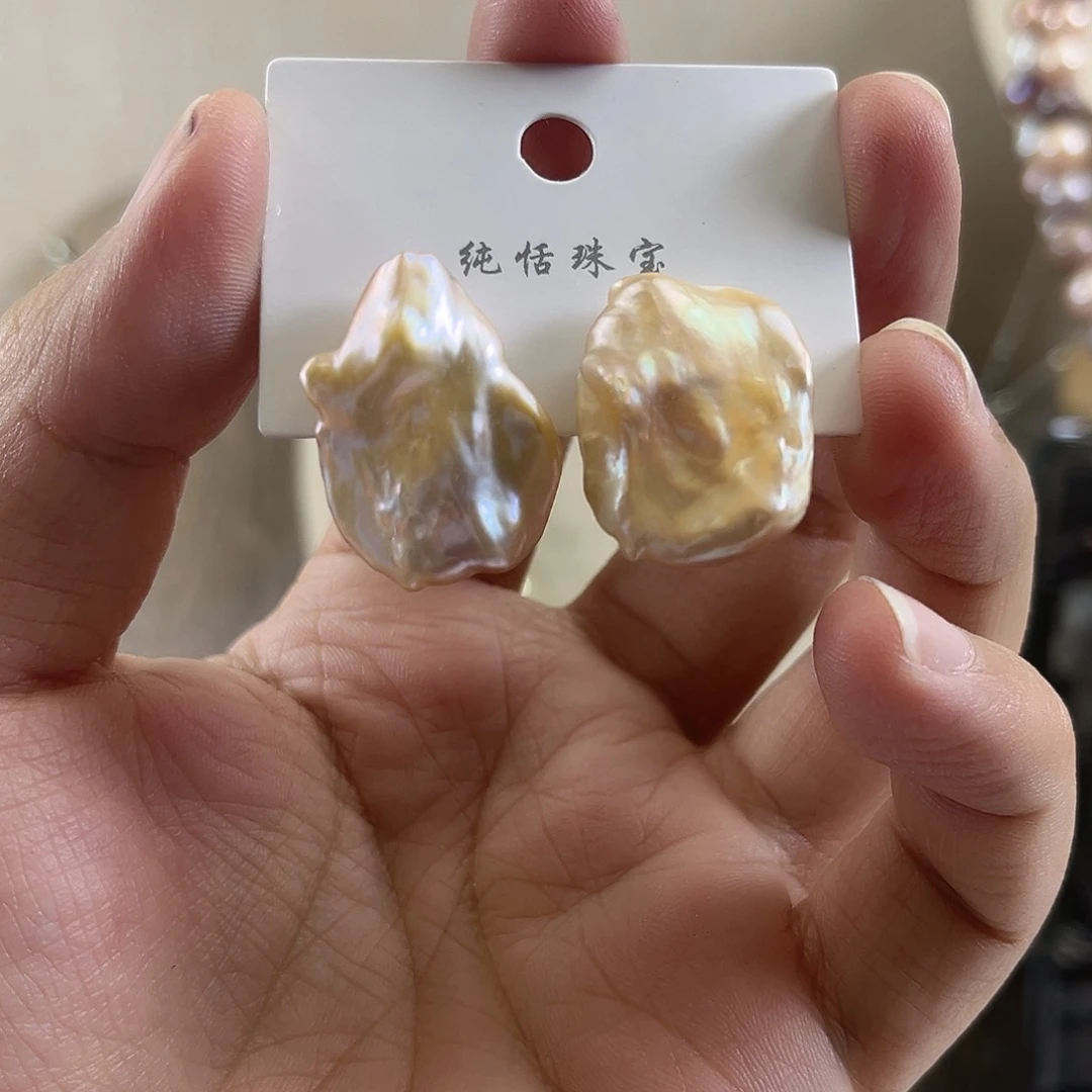 淡水珍珠耳饰未镶嵌【纯恬】