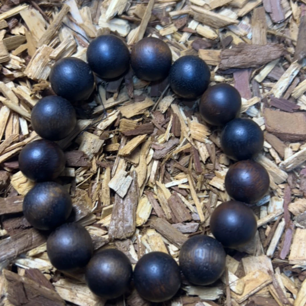 6 福来精选文玩沉香木作手串15mm