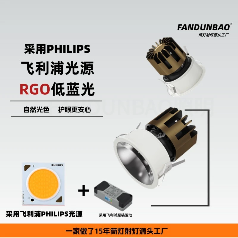 FANDUNBAO别墅豪宅定制防眩射灯嵌入式护眼无主灯